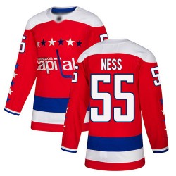 Premier Youth Aaron Ness Red Alternate Jersey - #55 Hockey Washington Capitals