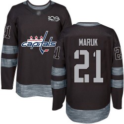 Authentic Men's Dennis Maruk Black Jersey - #21 Hockey Washington Capitals 1917-2017 100th Anniversary