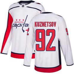 Authentic Men's Evgeny Kuznetsov White Away Jersey - #92 Hockey Washington Capitals