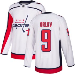 Authentic Men's Dmitry Orlov White Away Jersey - #9 Hockey Washington Capitals