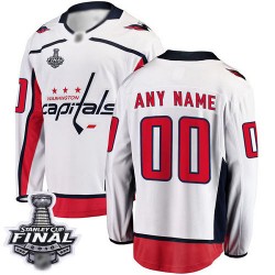 Breakaway Fanatics Branded Youth White Away Jersey - Hockey Customized Washington Capitals 2018 Stanley Cup Final Champions
