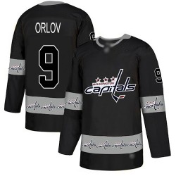 Authentic Men's Dmitry Orlov Black Jersey - #9 Hockey Washington Capitals Team Logo Fashion
