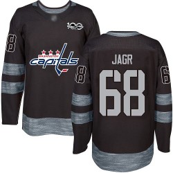 Authentic Men's Jaromir Jagr Black Jersey - #68 Hockey Washington Capitals 1917-2017 100th Anniversary