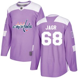 Authentic Men's Jaromir Jagr Purple Jersey - #68 Hockey Washington Capitals Fights Cancer Practice