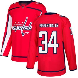 Authentic Men's Jonas Siegenthaler Red Home Jersey - #34 Hockey Washington Capitals