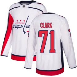 Authentic Men's Kody Clark White Away Jersey - #71 Hockey Washington Capitals