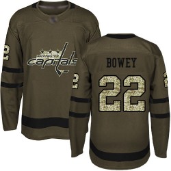 Authentic Men's Madison Bowey Green Jersey - #22 Hockey Washington Capitals Salute to Service