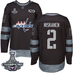 Authentic Men's Matt Niskanen Black Jersey - #2 Hockey Washington Capitals 2018 Stanley Cup Final Champions 1917-2017 100th Anni