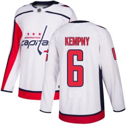Authentic Men's Michal Kempny White Away Jersey - #6 Hockey Washington Capitals