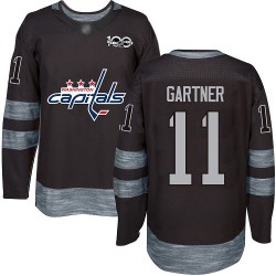 Authentic Men's Mike Gartner Black Jersey - #11 Hockey Washington Capitals 1917-2017 100th Anniversary