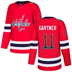 Authentic Men's Mike Gartner Red Jersey - #11 Hockey Washington Capitals Drift Fashion