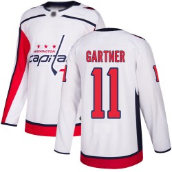 Authentic Men's Mike Gartner White Away Jersey - #11 Hockey Washington Capitals