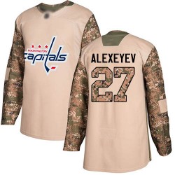 Authentic Men's Alexander Alexeyev Camo Jersey - #27 Hockey Washington Capitals Veterans Day Practice