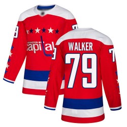 Authentic Men's Nathan Walker Red Alternate Jersey - #79 Hockey Washington Capitals