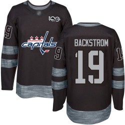 Authentic Men's Nicklas Backstrom Black Jersey - #19 Hockey Washington Capitals 1917-2017 100th Anniversary