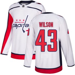 Authentic Men's Tom Wilson White Away Jersey - #43 Hockey Washington Capitals