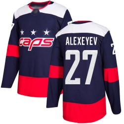 Authentic Men's Alexander Alexeyev Navy Blue Jersey - #27 Hockey Washington Capitals 2018 Stadium Series