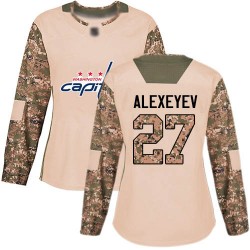Authentic Women's Alexander Alexeyev Camo Jersey - #27 Hockey Washington Capitals Veterans Day Practice