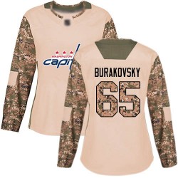 Authentic Women's Andre Burakovsky Camo Jersey - #65 Hockey Washington Capitals Veterans Day Practice
