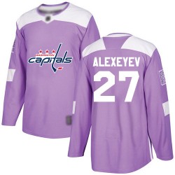 Authentic Men's Alexander Alexeyev Purple Jersey - #27 Hockey Washington Capitals Fights Cancer Practice