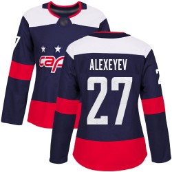 Authentic Women's Alexander Alexeyev Navy Blue Jersey - #27 Hockey Washington Capitals 2018 Stadium Series