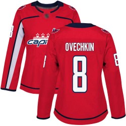 Authentic Women's Alex Ovechkin Red Home Jersey - #8 Hockey Washington Capitals