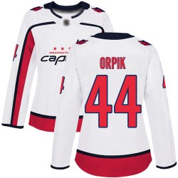 Authentic Women's Brooks Orpik White Away Jersey - #44 Hockey Washington Capitals