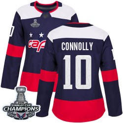 Authentic Women's Brett Connolly Navy Blue Jersey - #10 Hockey Washington Capitals 2018 Stanley Cup Final Champions 2018 Stadium