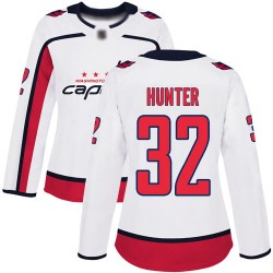Authentic Women's Dale Hunter White Away Jersey - #32 Hockey Washington Capitals