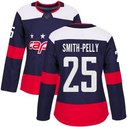 Authentic Women's Devante Smith-Pelly Navy Blue Jersey - #25 Hockey Washington Capitals 2018 Stadium Series