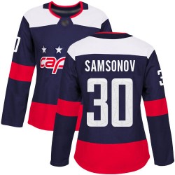 Authentic Women's Ilya Samsonov Navy Blue Jersey - #30 Hockey Washington Capitals 2018 Stadium Series