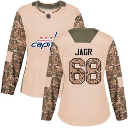 Authentic Women's Jaromir Jagr Camo Jersey - #68 Hockey Washington Capitals Veterans Day Practice