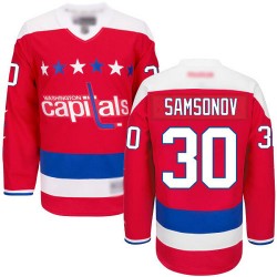 Authentic Women's Ilya Samsonov Red Alternate Jersey - #30 Hockey Washington Capitals