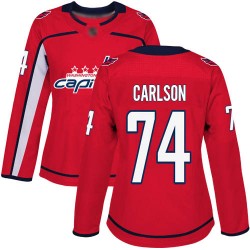 Authentic Women's John Carlson Red Home Jersey - #74 Hockey Washington Capitals