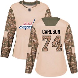 Authentic Women's John Carlson Camo Jersey - #74 Hockey Washington Capitals Veterans Day Practice
