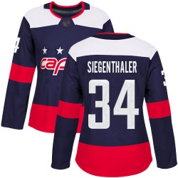 Authentic Women's Jonas Siegenthaler Navy Blue Jersey - #34 Hockey Washington Capitals 2018 Stadium Series
