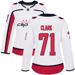 Authentic Women's Kody Clark White Away Jersey - #71 Hockey Washington Capitals