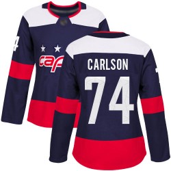 Authentic Women's John Carlson Navy Blue Jersey - #74 Hockey Washington Capitals 2018 Stadium Series