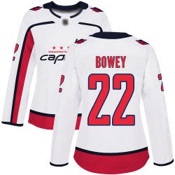 Authentic Women's Madison Bowey White Away Jersey - #22 Hockey Washington Capitals