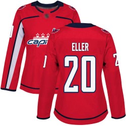 Authentic Women's Lars Eller Red Home Jersey - #20 Hockey Washington Capitals