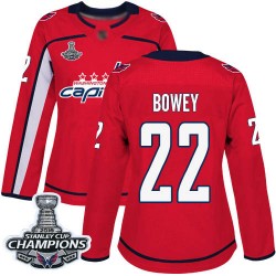 Authentic Women's Madison Bowey Red Home Jersey - #22 Hockey Washington Capitals 2018 Stanley Cup Final Champions