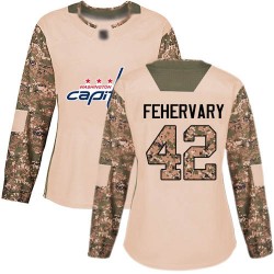 Authentic Women's Martin Fehervary Camo Jersey - #42 Hockey Washington Capitals Veterans Day Practice